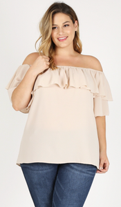 feeling fun off the shoulder curvy top